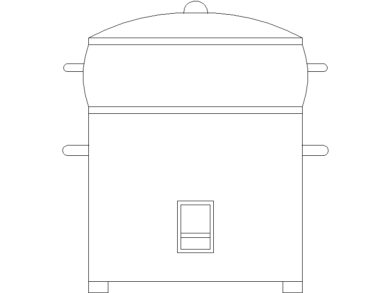 bloque AutoCAD olla doble