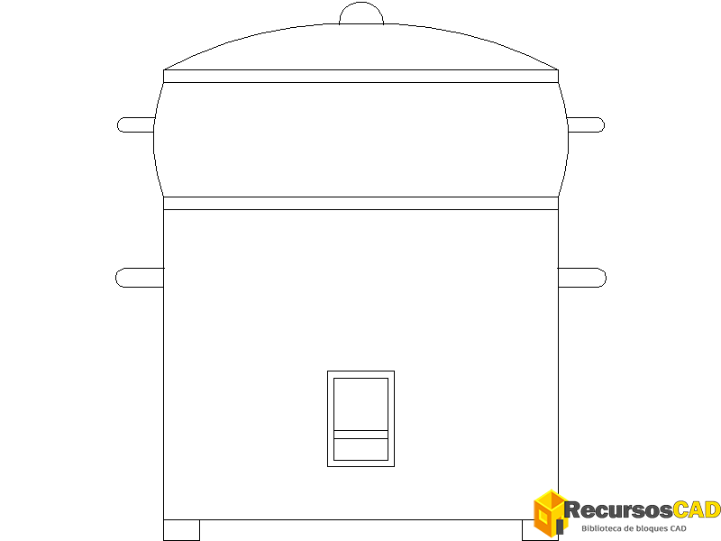 bloque AutoCAD olla doble