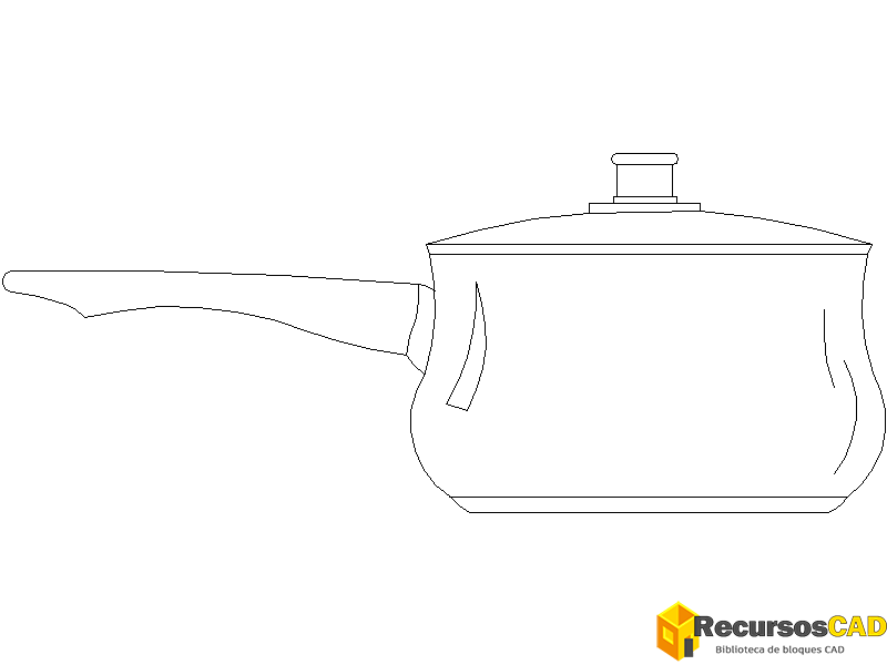 bloque AutoCAD cacerola tapa