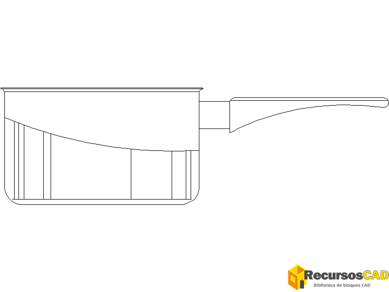 bloque AutoCAD cacerola abierta
