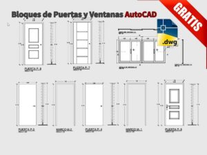 Bloques DWG de Puertas y Ventanas para Arquitectura