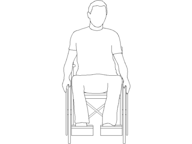 Silla rueda frontal 02