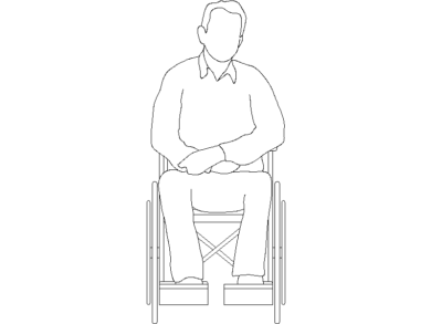 Silla rueda frontal 03