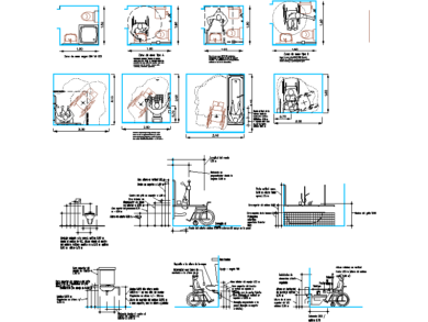 Descarga bloques AutoCAD de baños para discapacitados