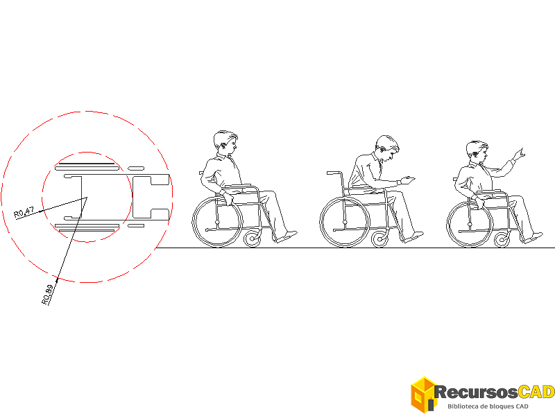 persona discapacitada en movimiento