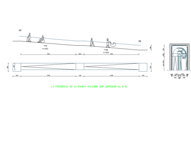 bloque AutoCAD rampa accesible