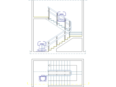 bloque AutoCAD silla salvaescaleras