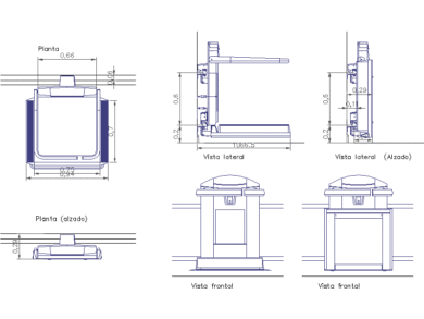 bloque AutoCAD sillas salvaescaleras