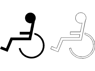 bloque AutoCAD símbolo discapacidad