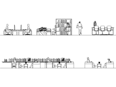 personas biblioteca DWG