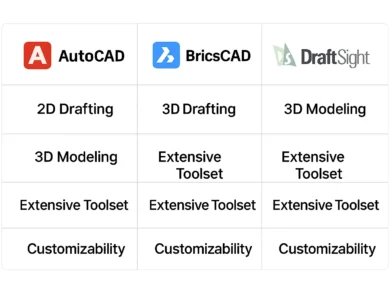 AutoCAD vs BricsCAD vs DraftSight