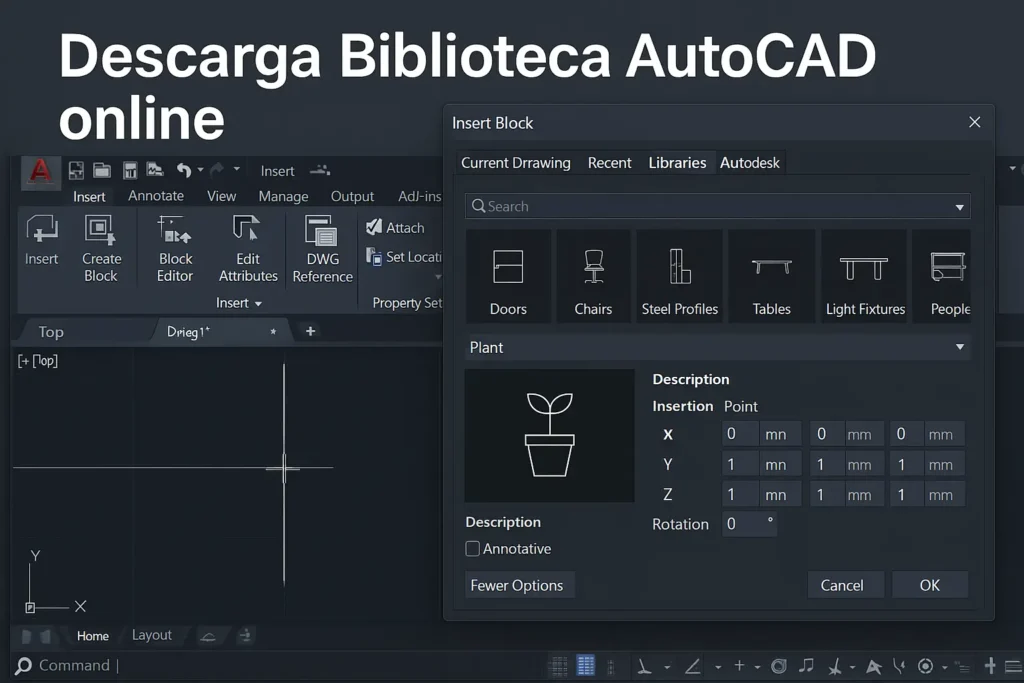 Descarga Biblioteca AutoCAD online