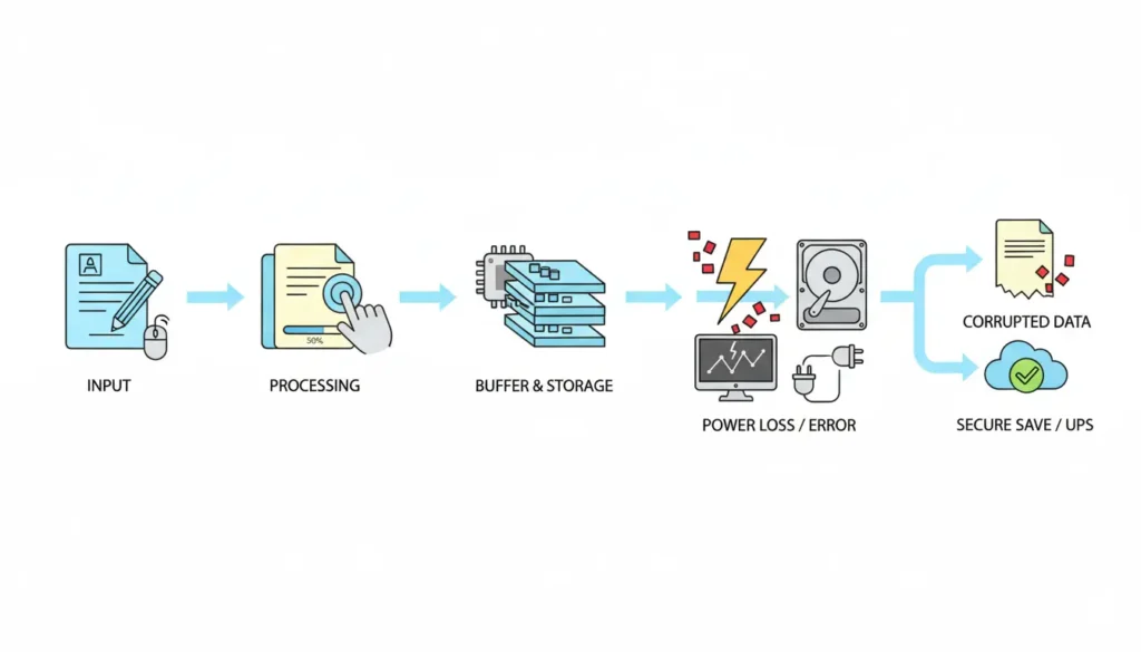archivo dañado al guardar