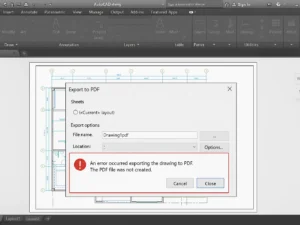 errores exportar PDF AutoCAD