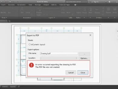 errores exportar PDF AutoCAD