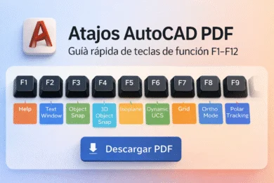 Descargar atajos de AutoCAD en PDF (F1–F12): guía rápida de teclas