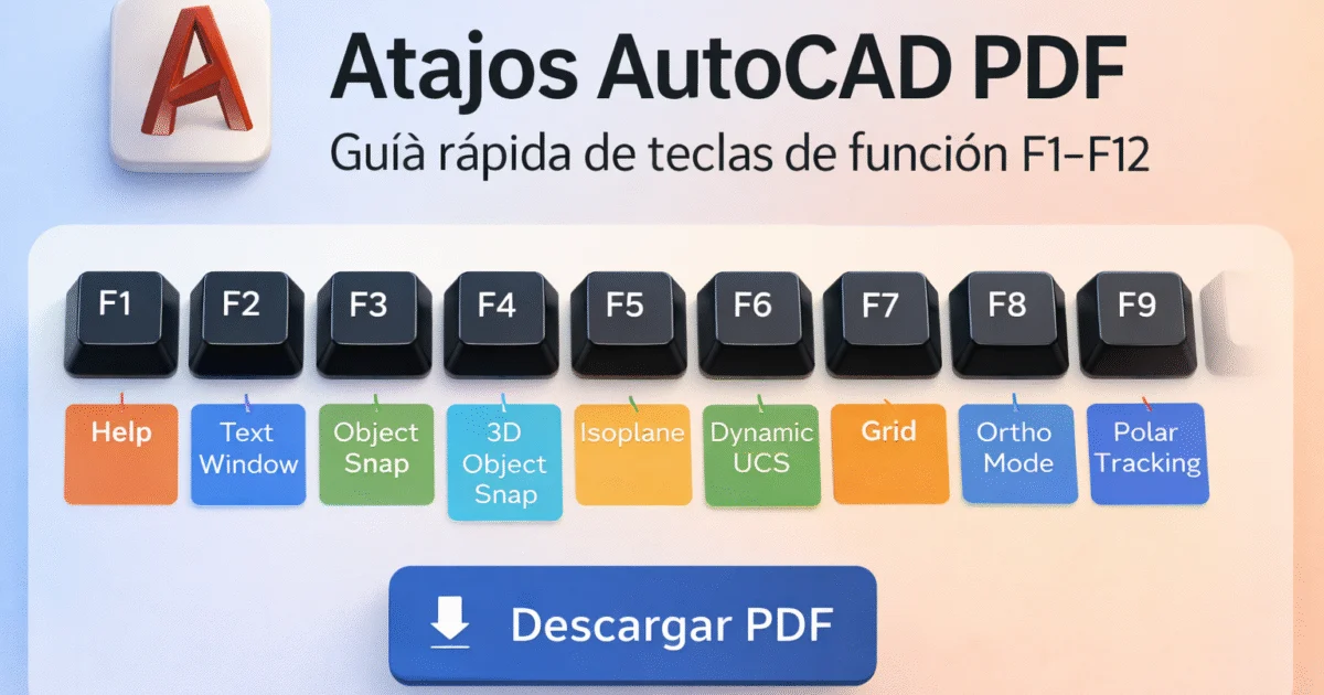 atajos autocad pdf teclas de funcion f1 f12