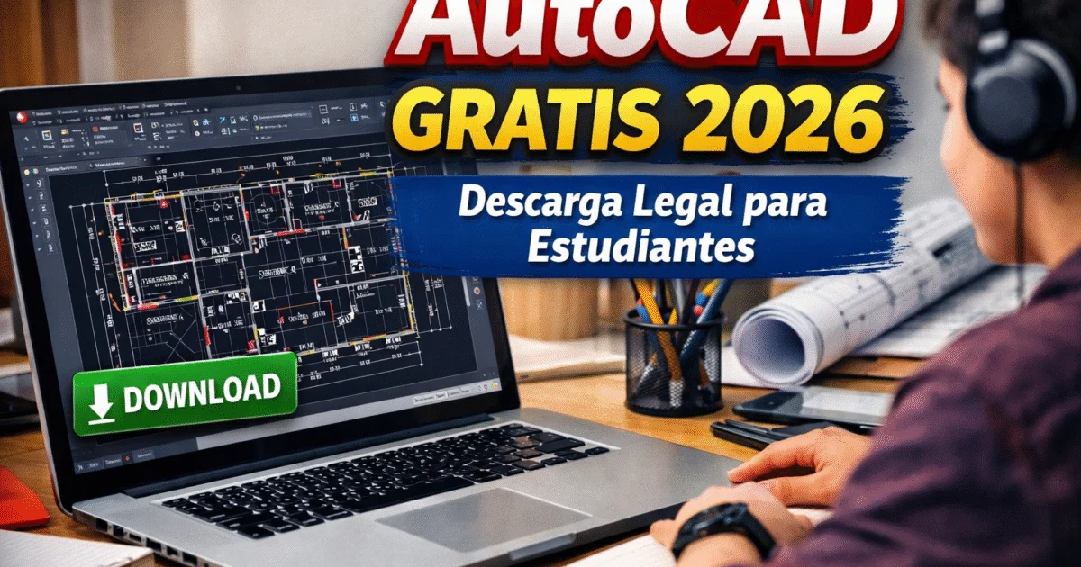 AutoCAD Gratis 2026: Cómo Descargarlo Legalmente para Estudiantes y Principiantes DWG AutoCAD