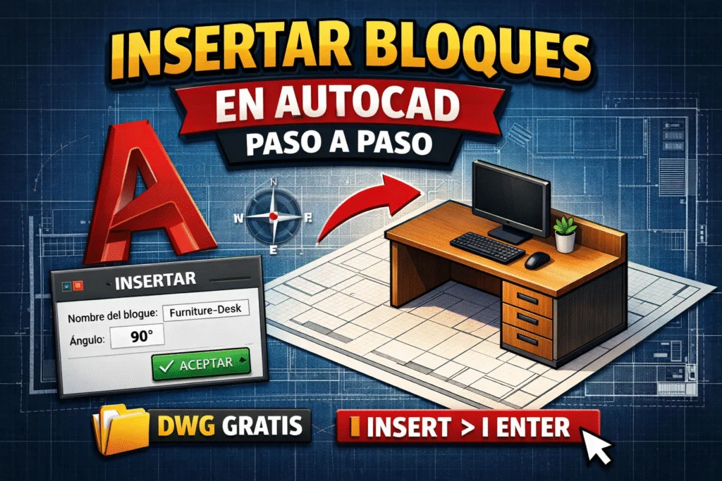 Cómo insertar bloques en AutoCAD - Autocad