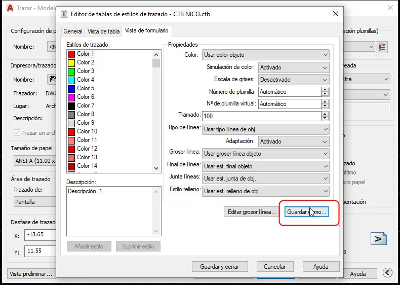 Cómo instalar archivo CTB en AutoCAD