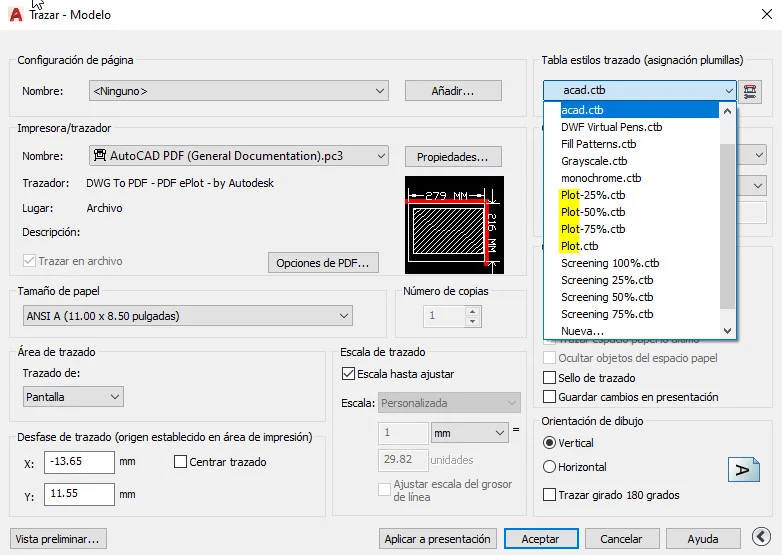 Cómo instalar archivo CTB en AutoCAD