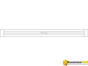 Puerta corredera en planta DWG<div class="rcad-resource-excerpt">Bloque CAD de puerta corredera representada en vista en planta para su incorporación en planos arquitectónicos.</div>