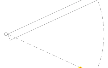 Puerta de vaivén de 80 cm en planta DWG
