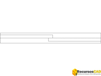 Puerta corredera en planta DWG 3