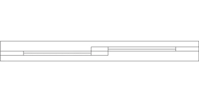 Puerta corredera en planta DWG 4
