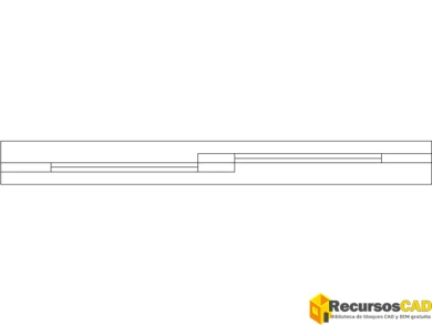 Puerta corredera en planta DWG 4