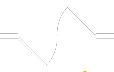 Puerta de dos hojas abiertas en sentidos opuestos DWG