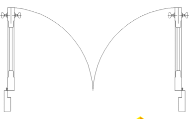 Puertas abatibles doble hoja simétrica en planta DWG