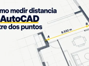 Cómo medir distancia en AutoCAD entre dos puntos