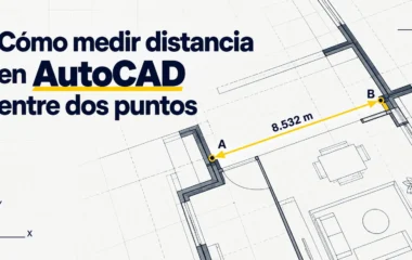 Cómo medir distancia en AutoCAD entre dos puntos