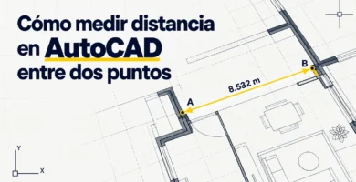 Medir distancia en AutoCAD - Cómo medir distancia en AutoCAD entre dos puntos - Distancia