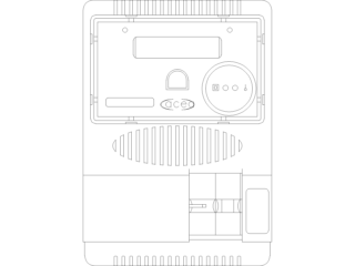 Aparato de medición eléctrica con panel frontal DWG