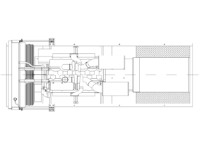 Conjunto motor generador con sistema de refrigeración 2D