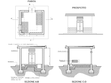Bloques caseta técnica ventilada DWG: descarga