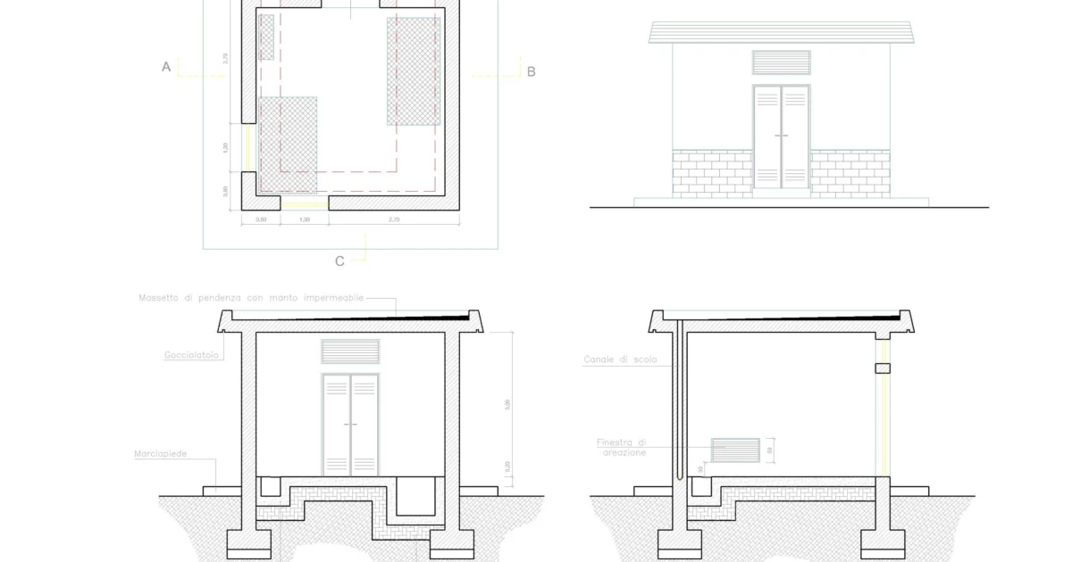Bloques caseta técnica ventilada DWG: descarga